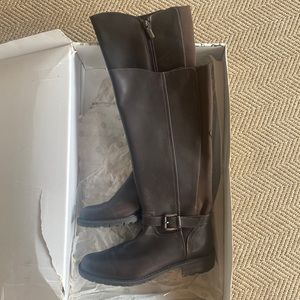 BLONDO zip up Valente boots in chocolate Brown 8.5 M